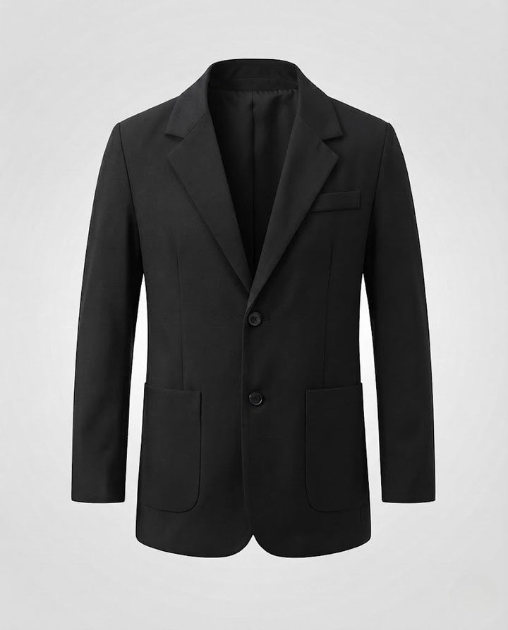 Herren Oversize‑Sakko mit aufgesetzten Taschen und Zweiknopf‑Front Drune