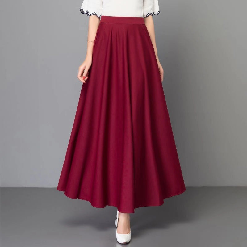 Damen Maxirock mit eleganter A-Linien-Silhouette und voluminösem Schnitt Drune