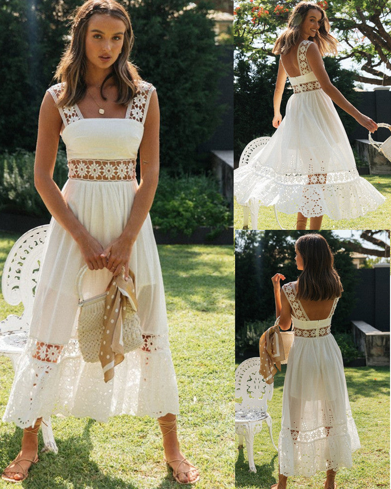 Damen Spitzen-Cocktailkleid Drune