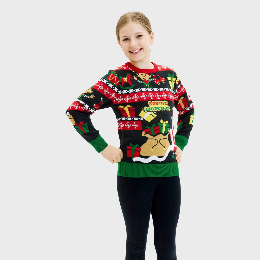 Drune | Santa's Workshop Weihnachtspullover - Kinder