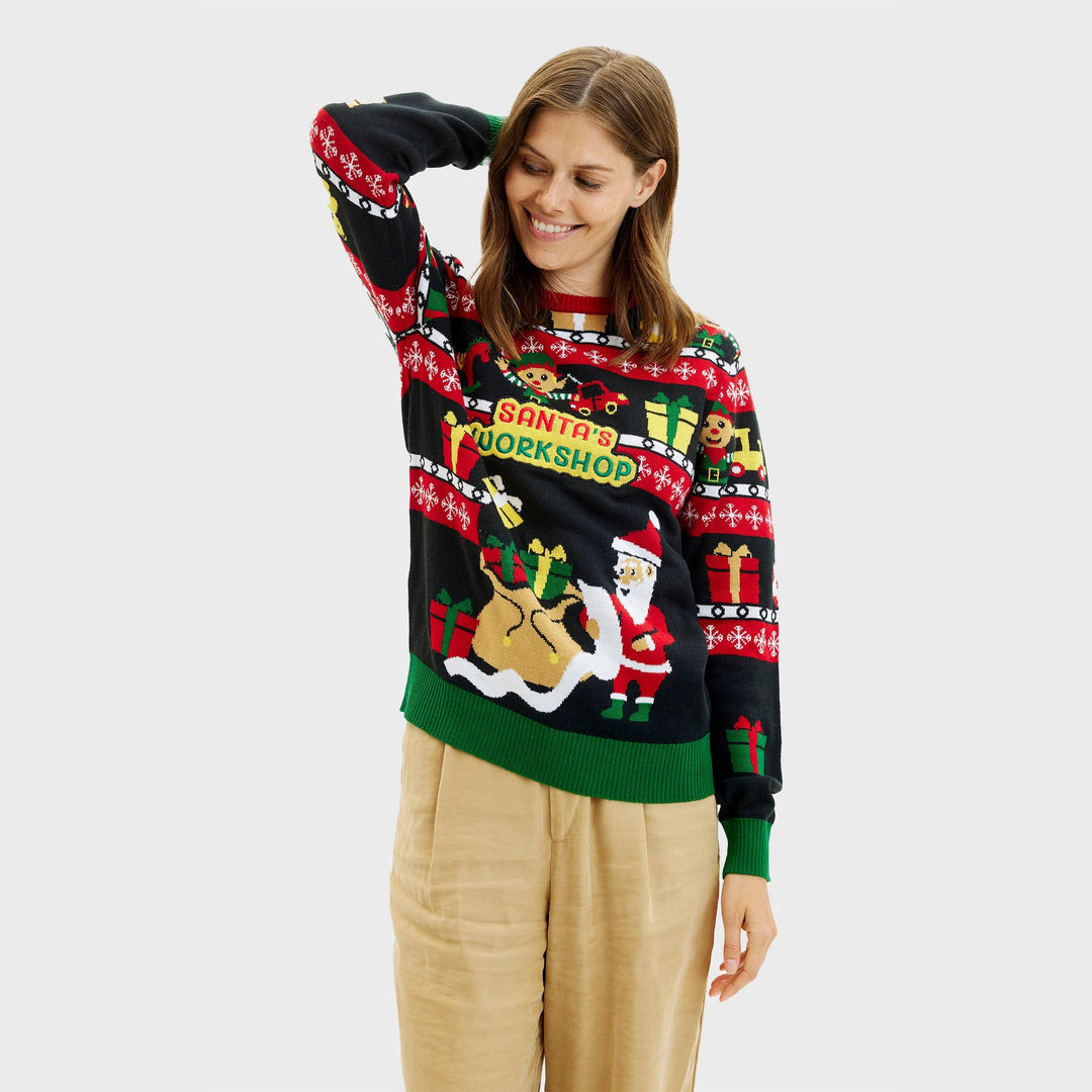Drune | Santa's Workshop Weihnachts-Pullover - Damen