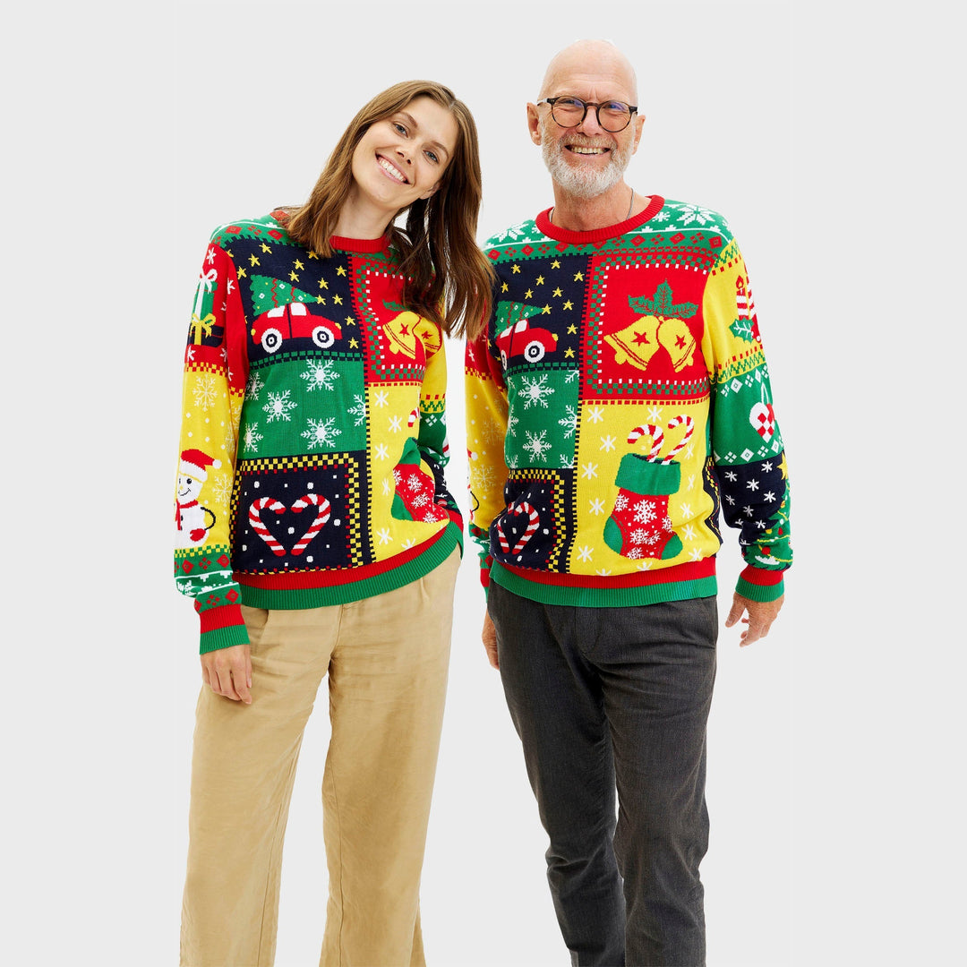 Drune | Der Patchwork Weihnachts-Pullover - Damen