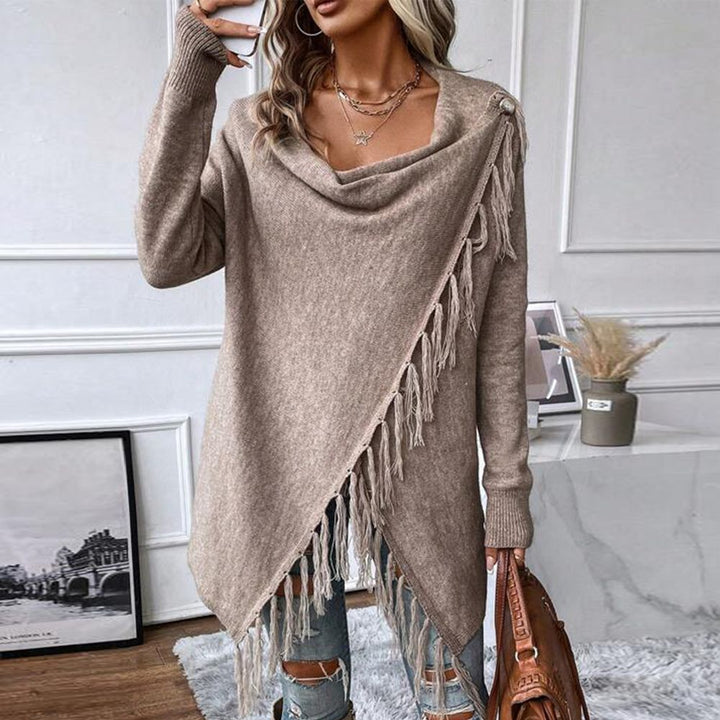 Drune | Pullover Mit Fransen Und V-Ausschnitt Design