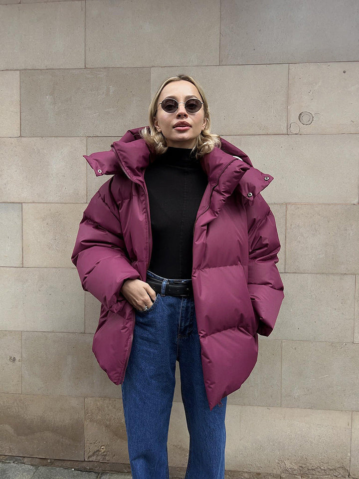 Drune | Eleganter Winter Kapuzen Baumwollmantel