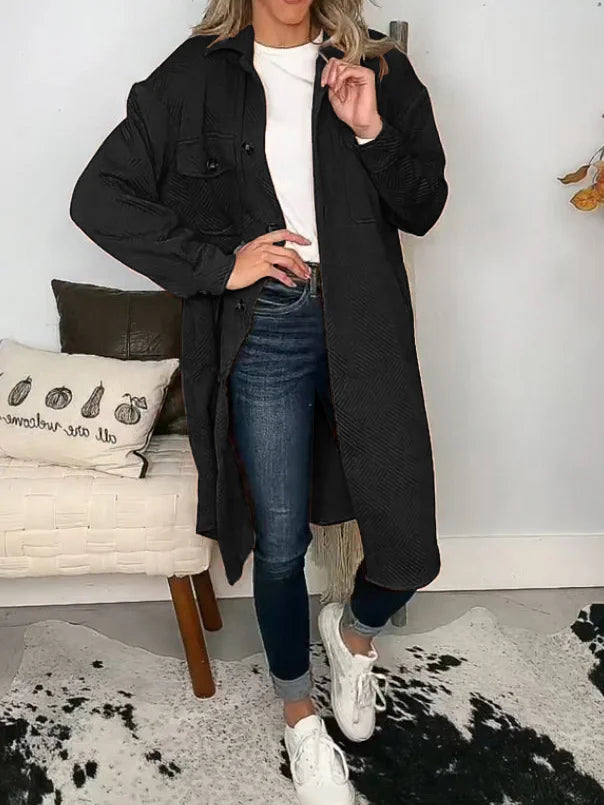Drune | Lässige Lange Jacke Für Damen