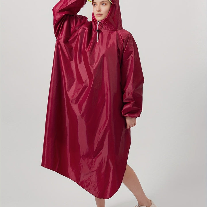 Wasserdichter Unisex-Regenponcho mit Kapuze