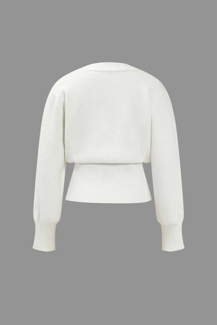 Drune | Pullover-Cardigan mit V-Ausschnitt