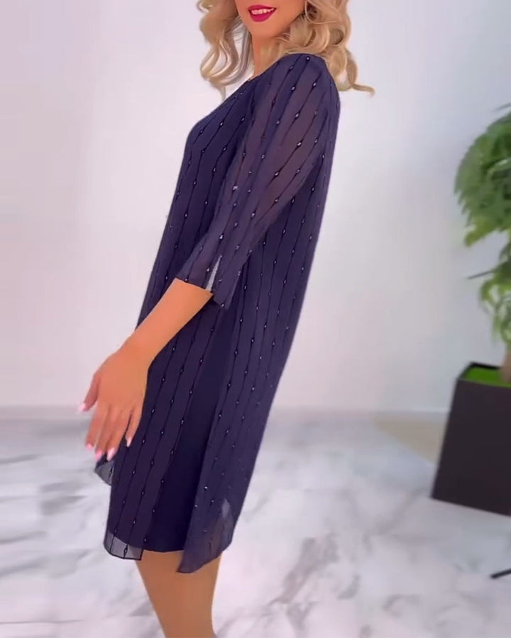Drune | Kleid Einfarbig Plissiert