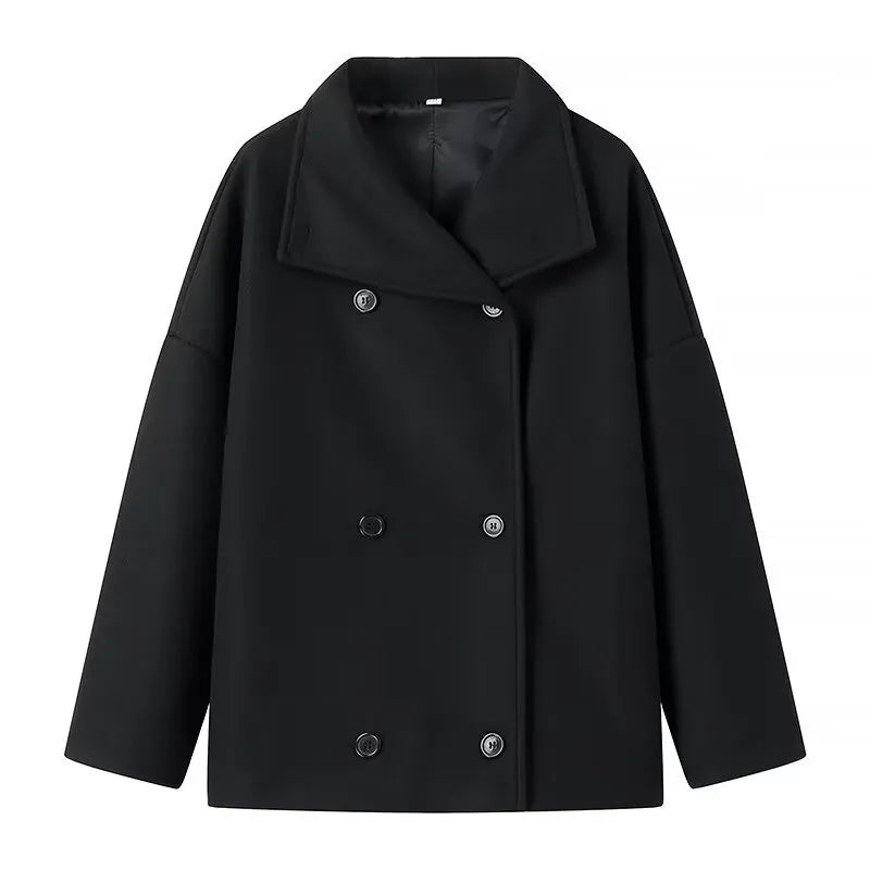 Drune | Damen-Wickelmantel mit breitem Revers Rebeca