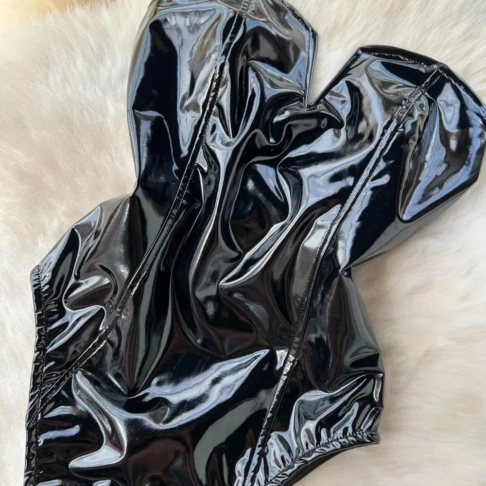 Drune | Body Donna made of PU leather with V-neck