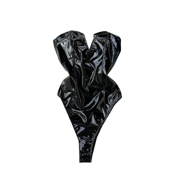 Drune | Body Donna made of PU leather with V-neck
