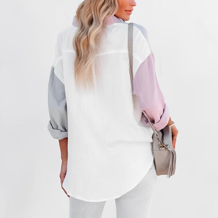 Drune | Colorblock Hemd Mit Knopfverschluss Für Damen