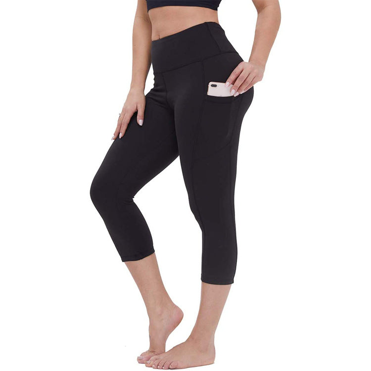 Drune | Knie Länge Taschen Capri Leggings 13''