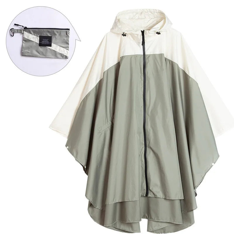 Drune | Tragbarer Unisex wasserdichter Poncho mit Kapuze