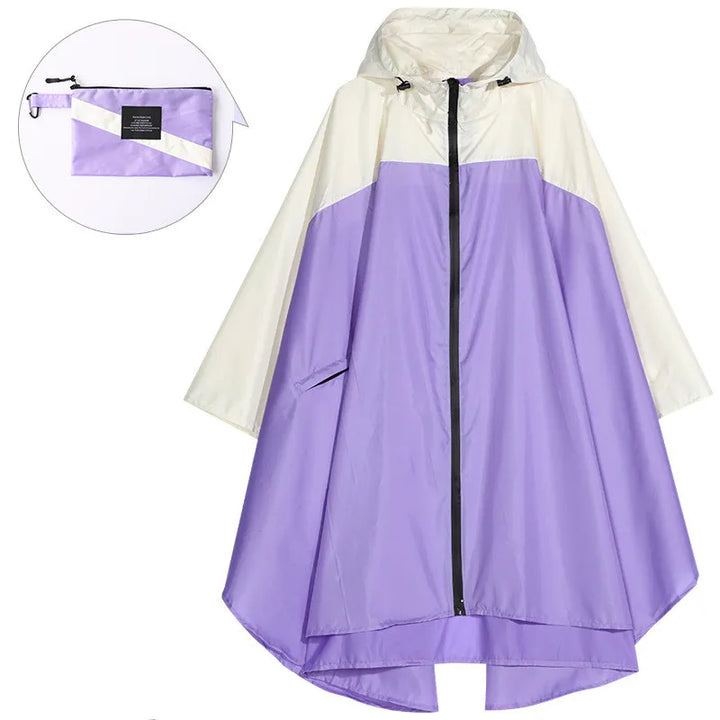Drune | Tragbarer unisex wasserdichter Poncho mit Kapuze
