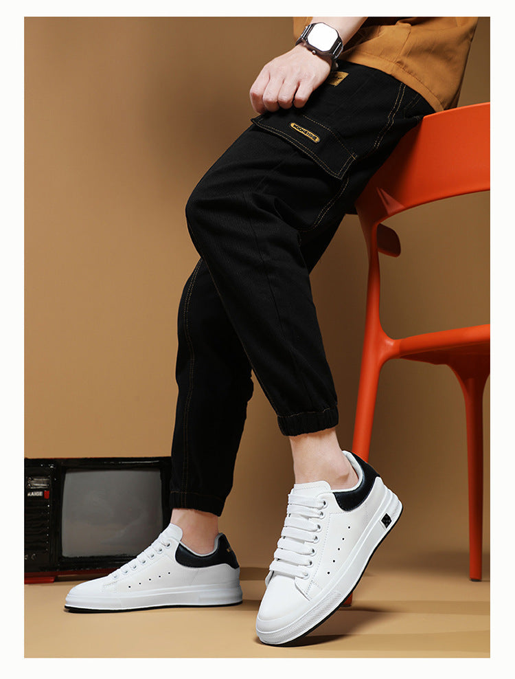 Drune | Sneaker Mit Erhöhung Bequeme Freizeitschuhe Mit 6 Cm Verstecktem Absatz, Aus Kunstleder, Für Alltag & Business