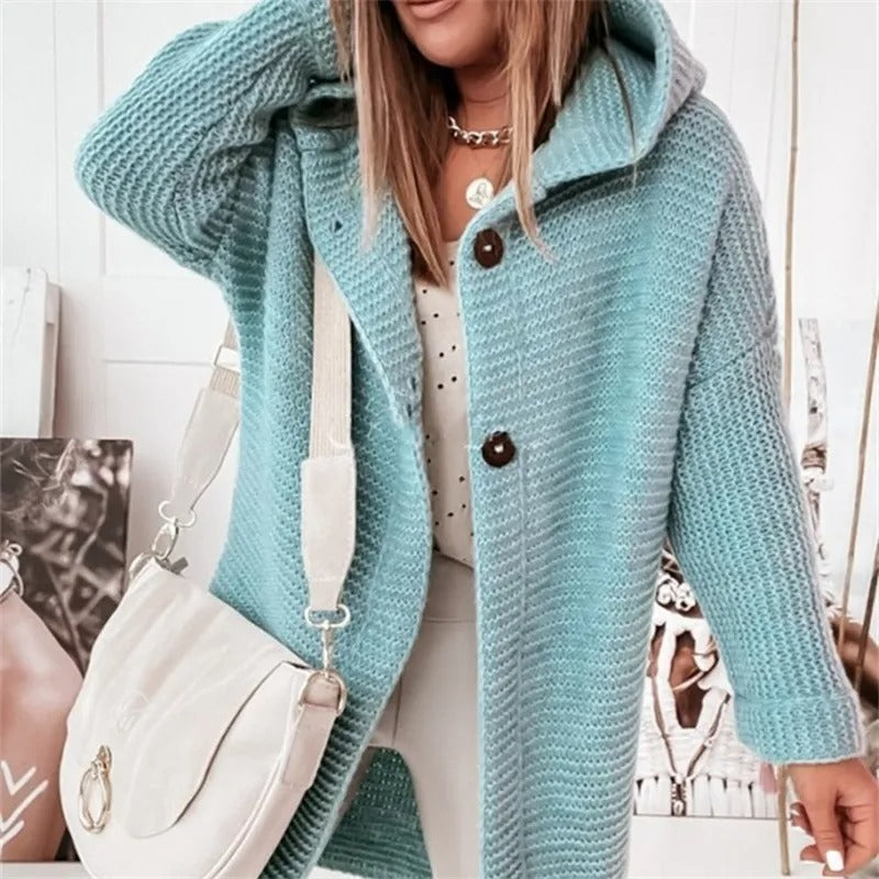 Drune | Damen Kapuzen-Cardigan aus Kaschmir