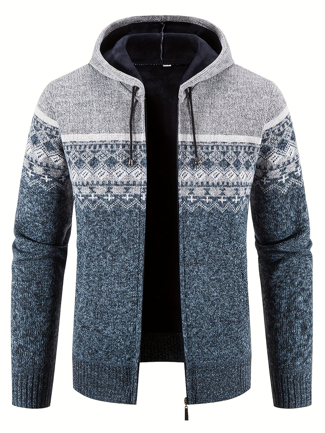 Drune | Gemusterter Hoodie Baumwolle und Polyester Warm und Stilvoll