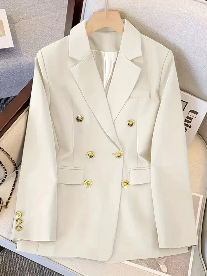 Drune | Eleganter Slim Fit Damenblazer Mit Goldenen Knöpfen