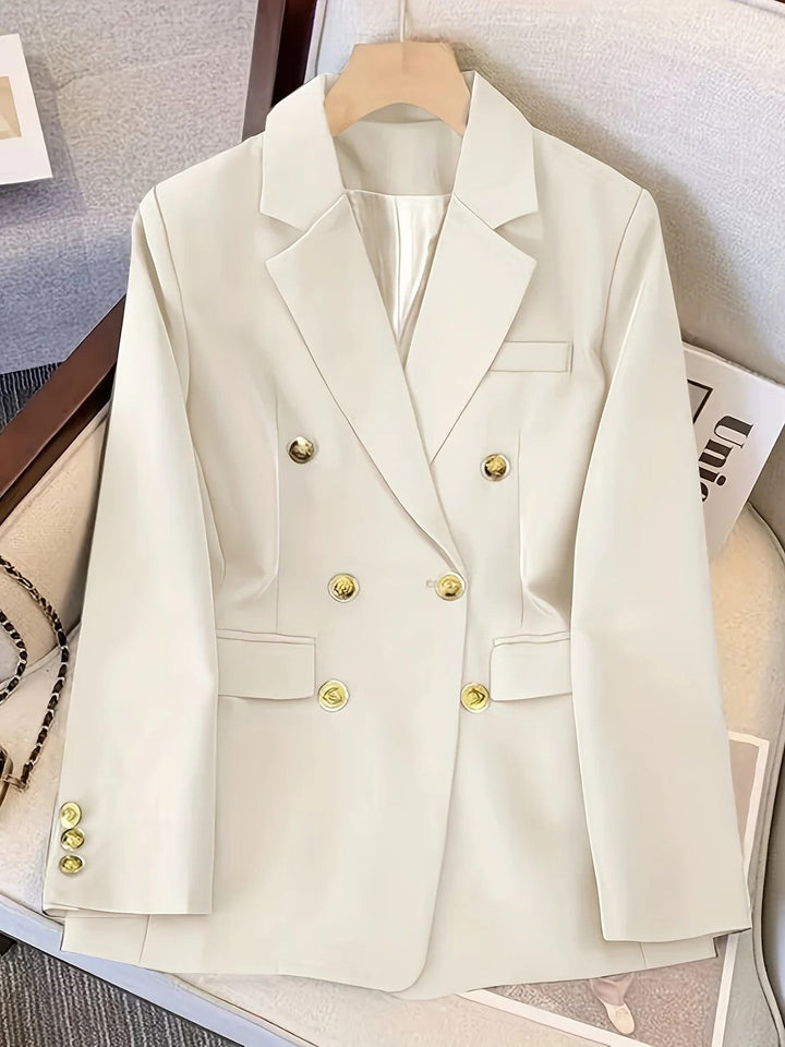 Drune | Eleganter Business Slim Blazer mit goldenen Knöpfen Ideal für alle Jahreszeiten