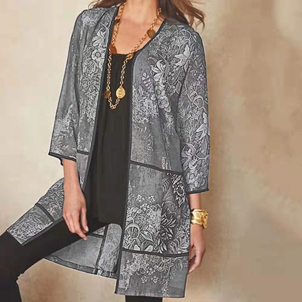 Drune | Classy UV-Schutz Druck Sonnenschutz Shirt Bluse