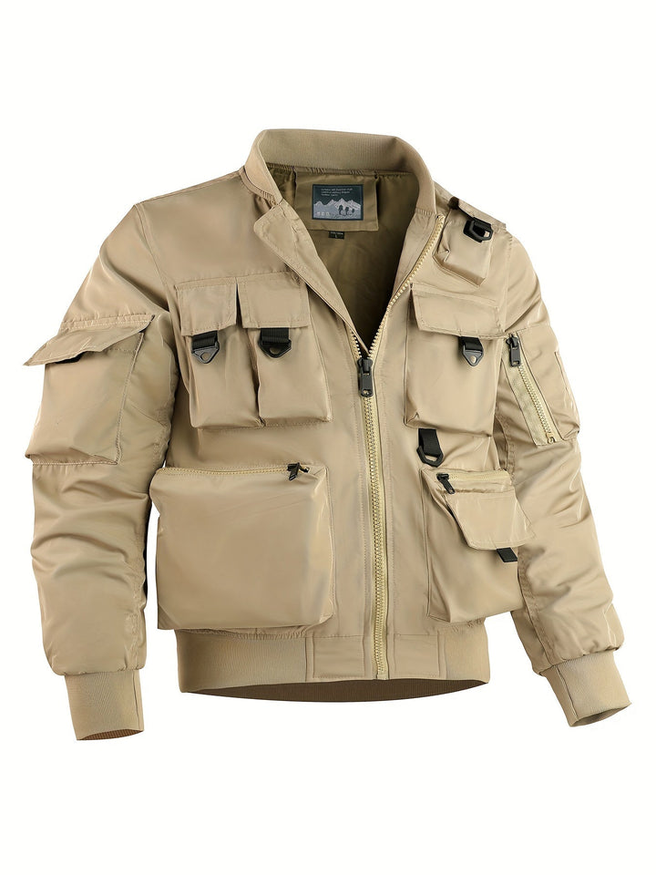 Drune | Bomberjacke Herren - Multifunktionale Outdoor Jacke mit vielen Taschen & Reißverschluss