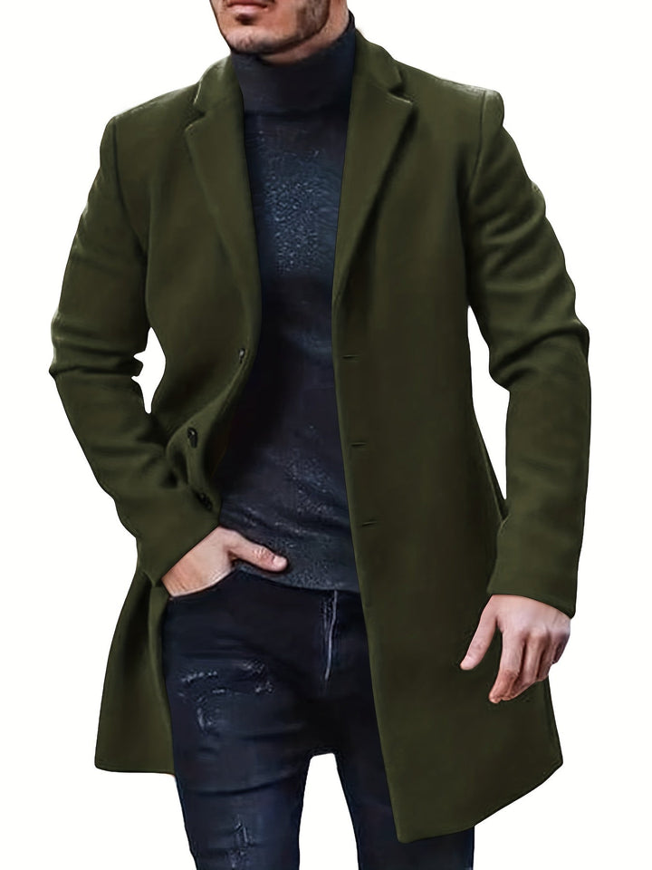 Drune | Mittellanger Knopf-Runter Trenchcoat Für Herren - Perfekt für Drune | Days