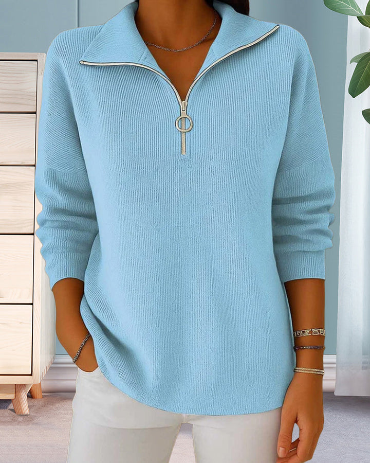 Drune | Pullover mit Halbem Reißverschluss