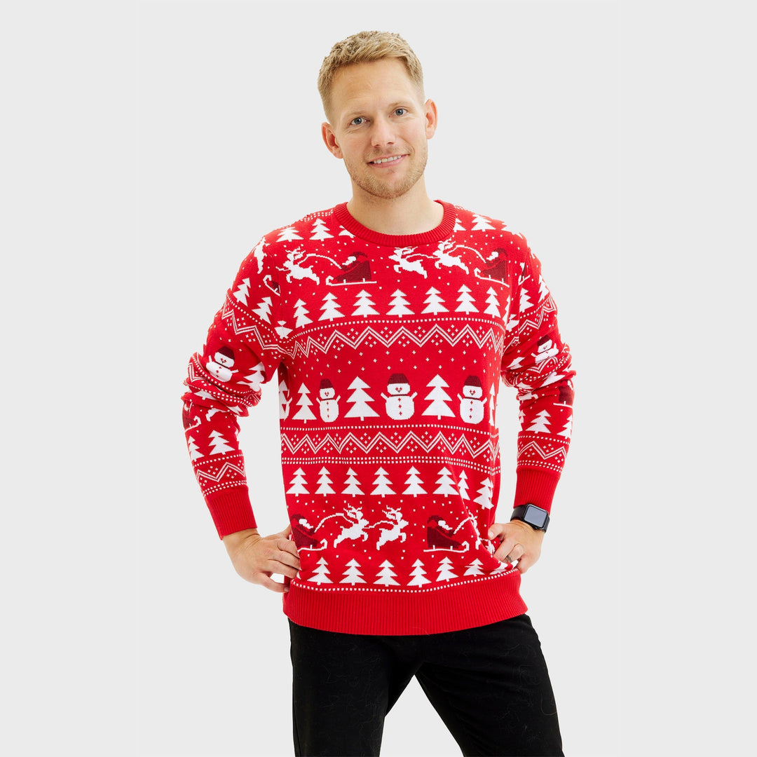 Drune | Der stilvolle Weihnachts-Pullover rot - Herren