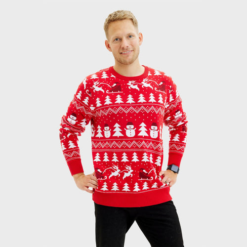 Drune | Der stilvolle Weihnachts-Pullover rot - Herren