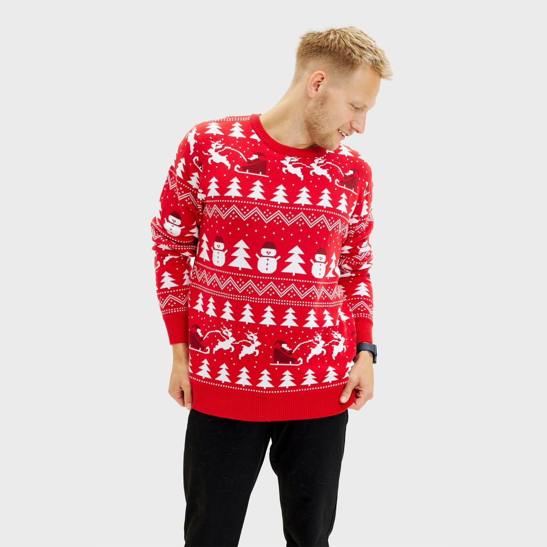 Drune | Der stilvolle Weihnachts-Pullover rot - Herren