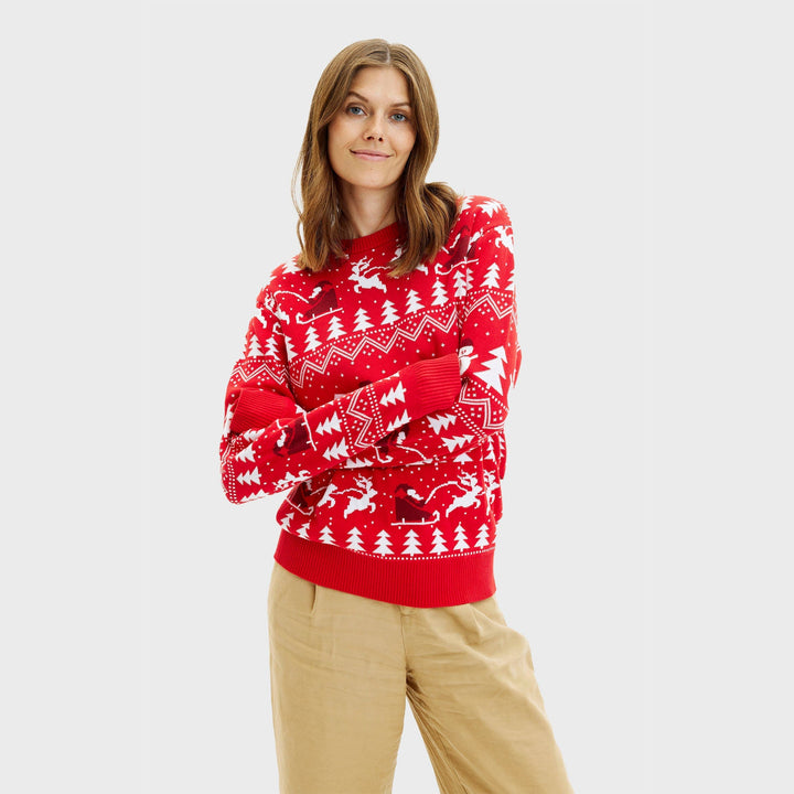 Drune | Der stylische Weihnachts-Pullover rot - Damen