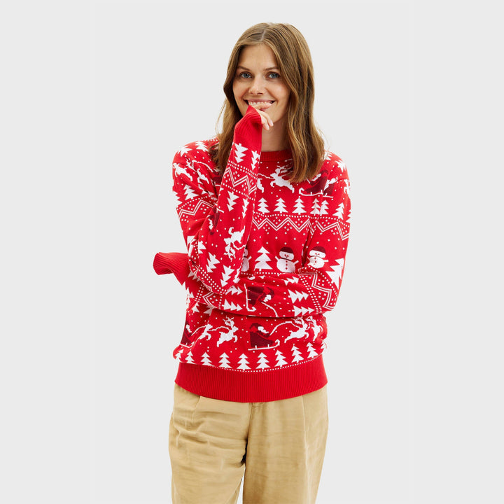 Drune | Der stylische Weihnachts-Pullover rot - Damen