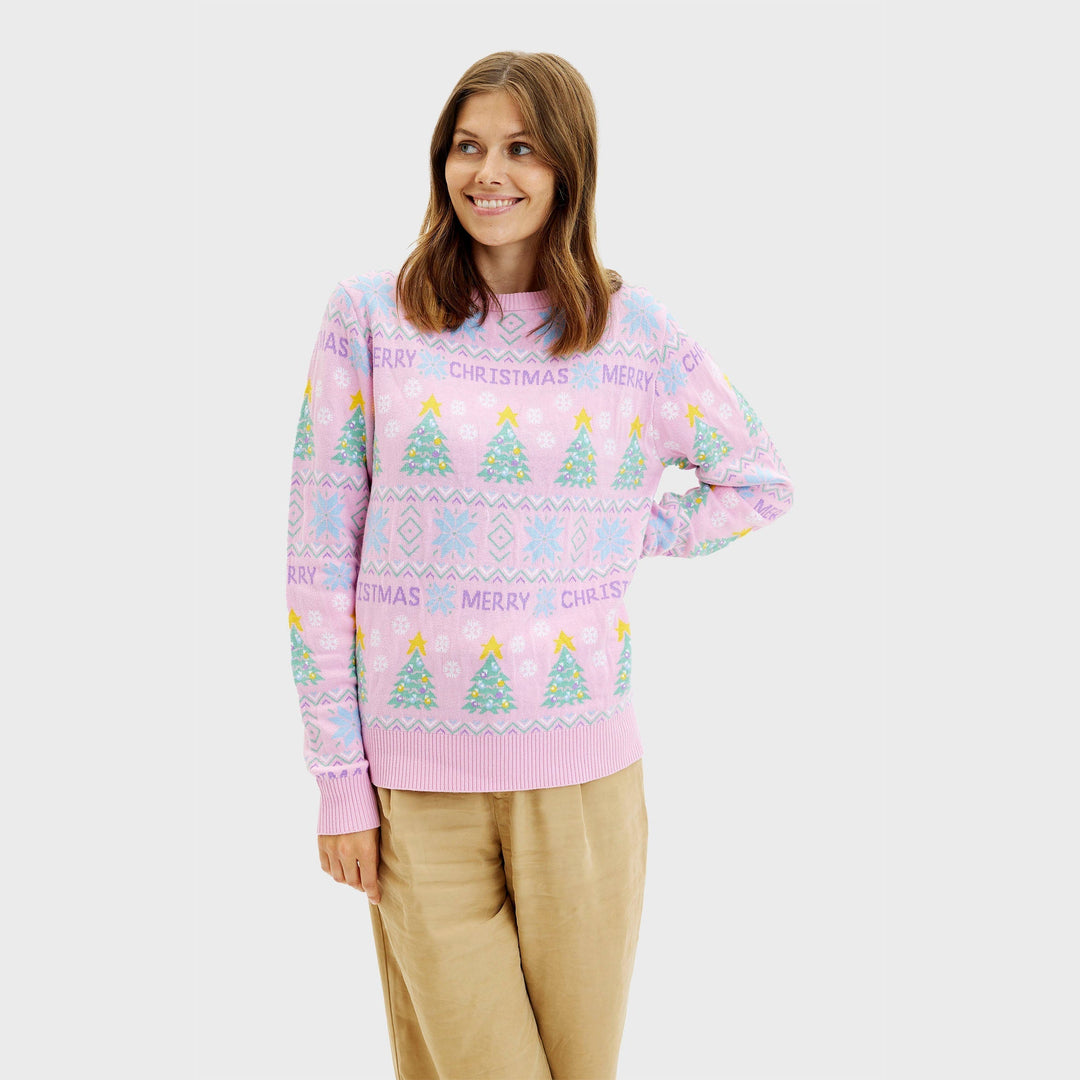 Drune | Der rosa Weihnachts-Pullover - Damen