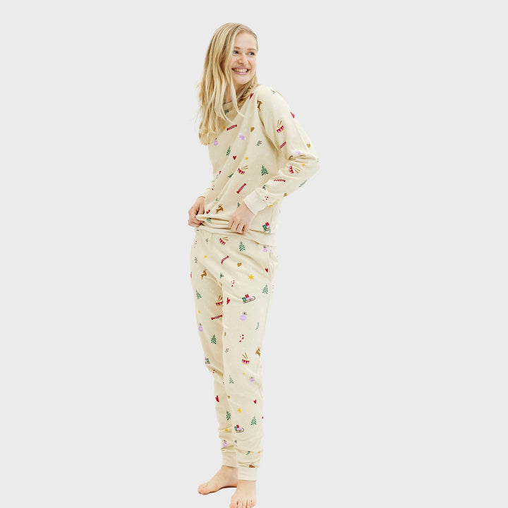 Drune | Weihnachts-Sweatset Beige - Damen