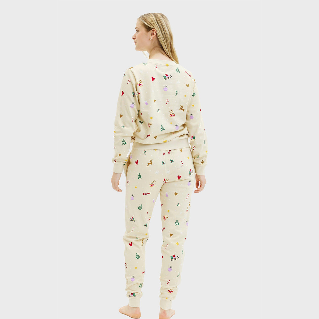 Drune | Weihnachts-Sweatset Beige - Damen