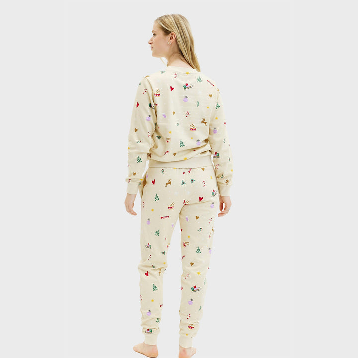 Drune | Weihnachts-Sweatset Beige - Damen