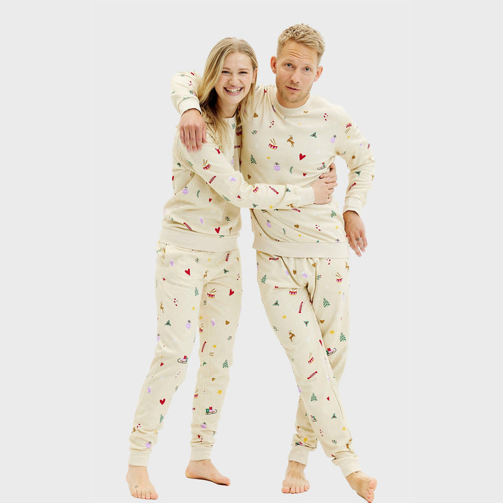 Drune | Weihnachts-Sweatset beige - Herren