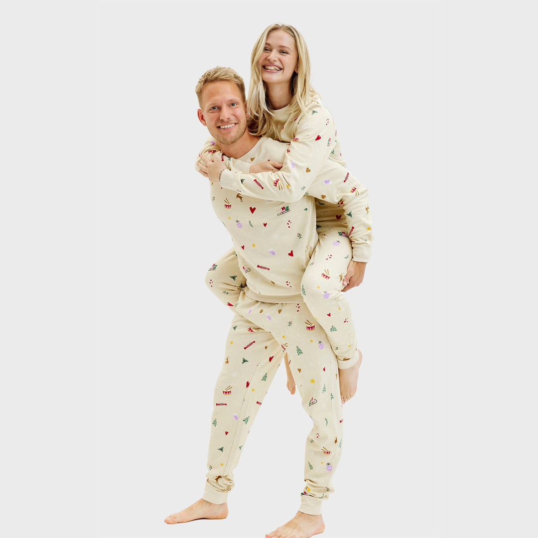 Drune | Weihnachts-Sweatset beige - Herren