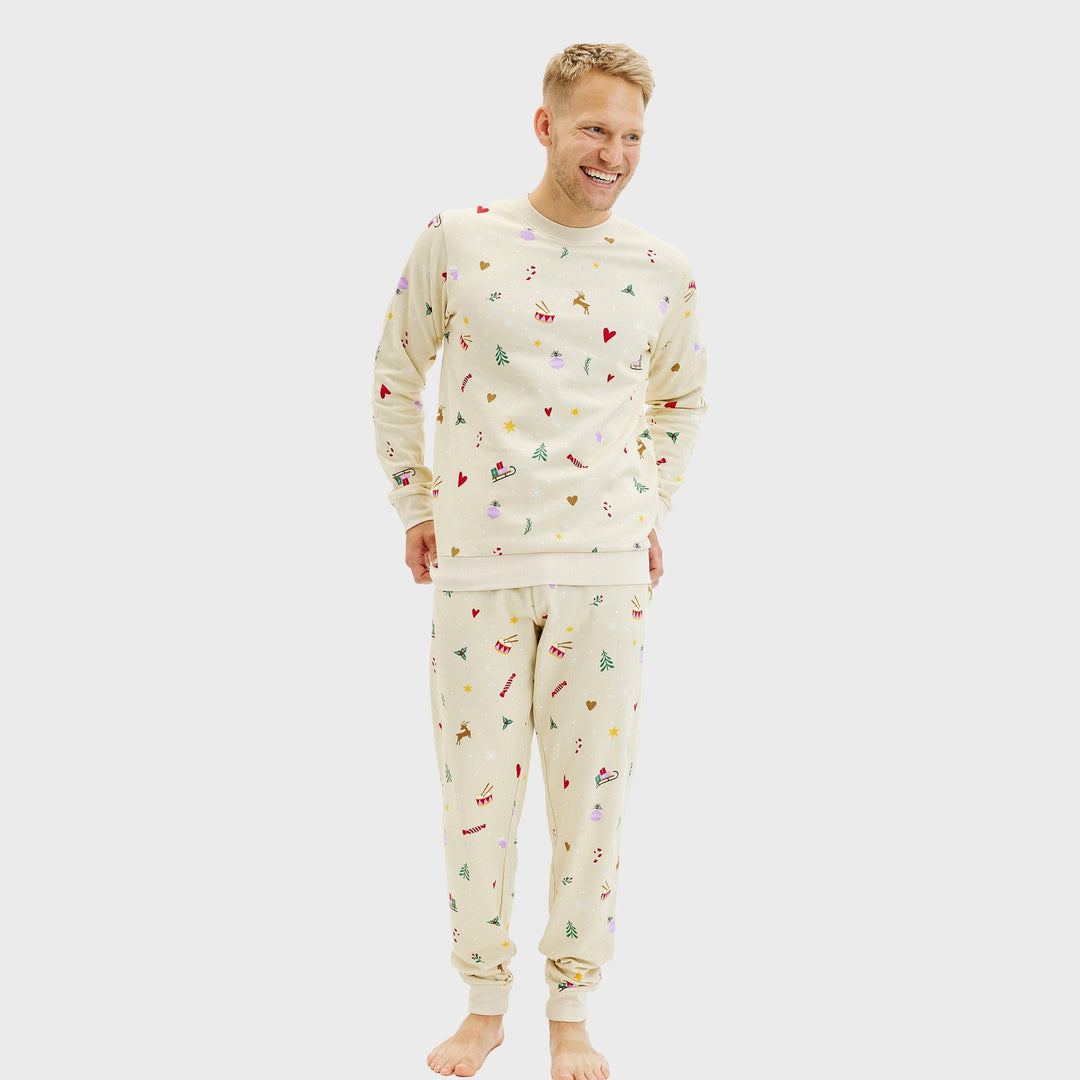 Drune | Weihnachts-Sweatset beige - Herren