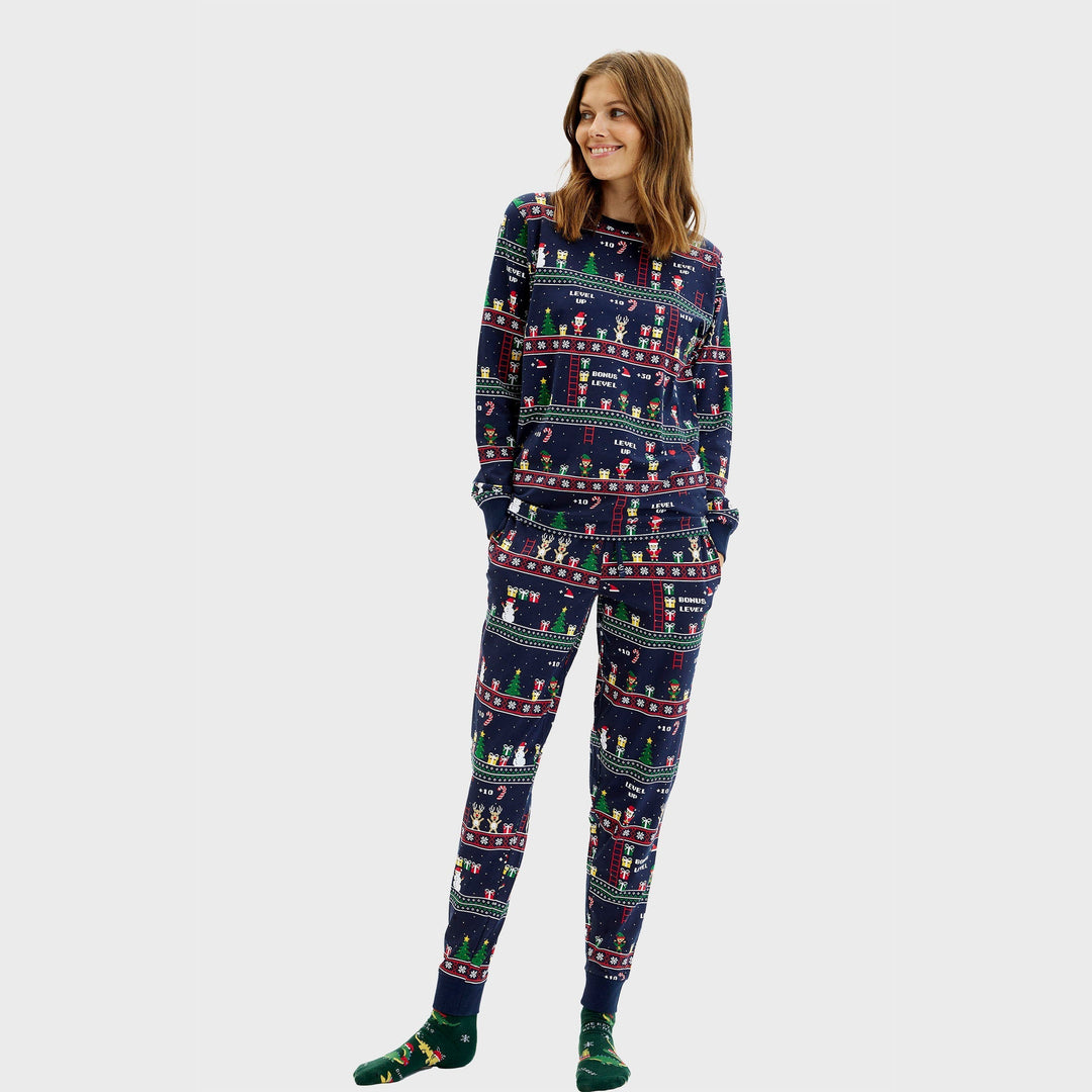 Drune | Vintage Gamer Weihnachts-Pyjama - Damen