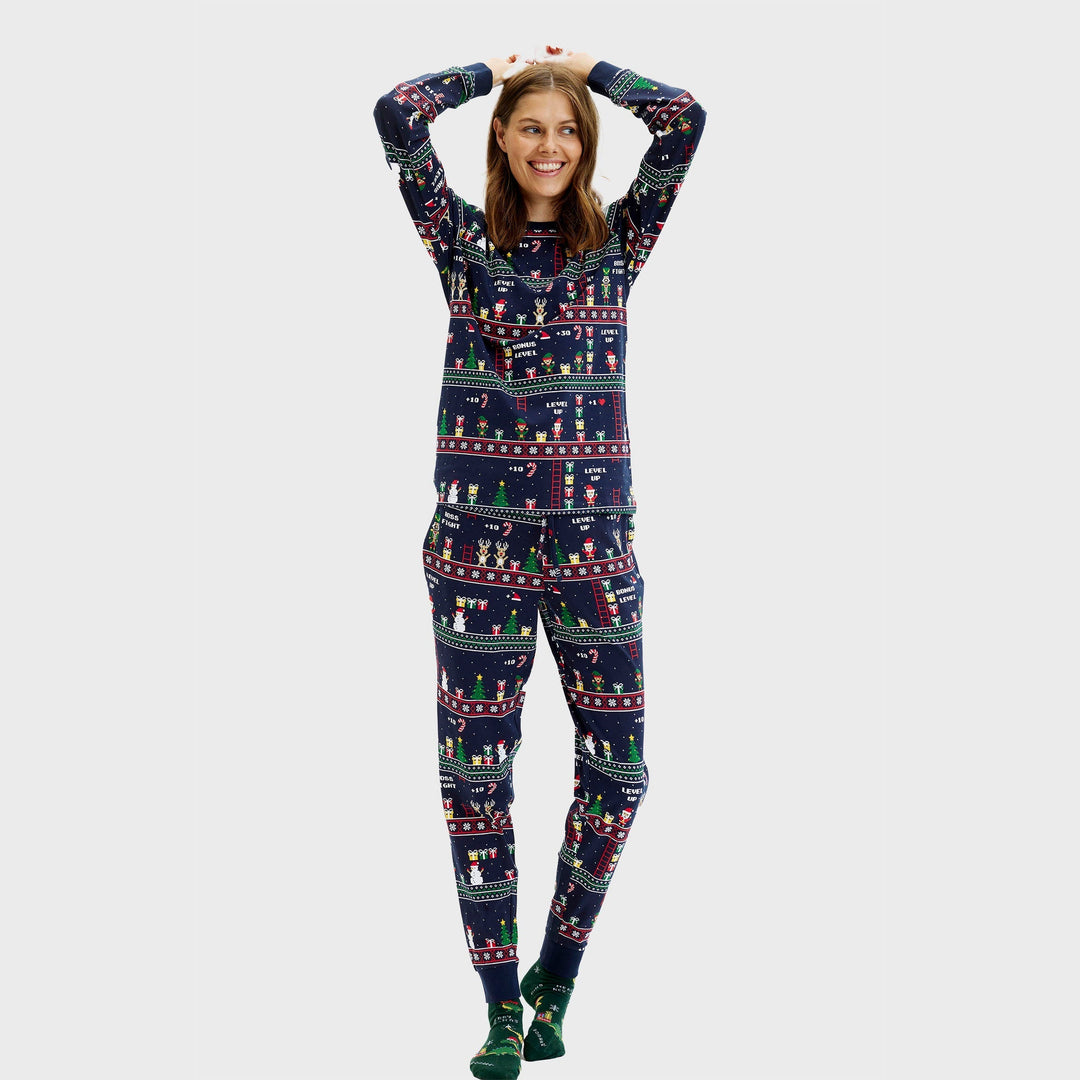 Drune | Vintage Gamer Weihnachts-Pyjama - Damen