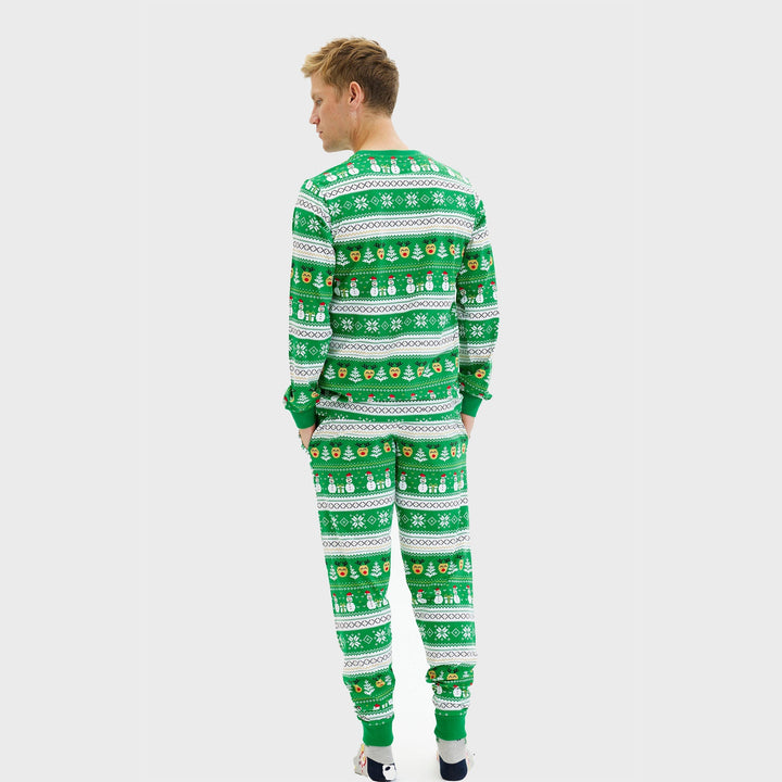 Drune | Ultimative Weihnachts-Pyjama grün - Herren