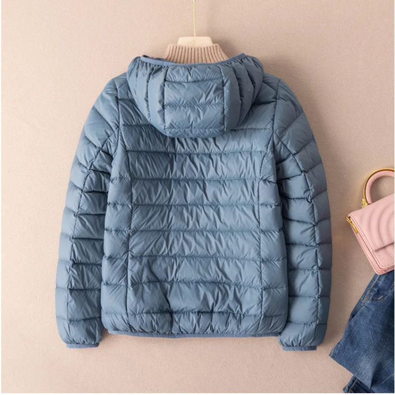 Drune | Steppjacke Leicht mit Kapuze Warm Gefüttert Lässige Passform