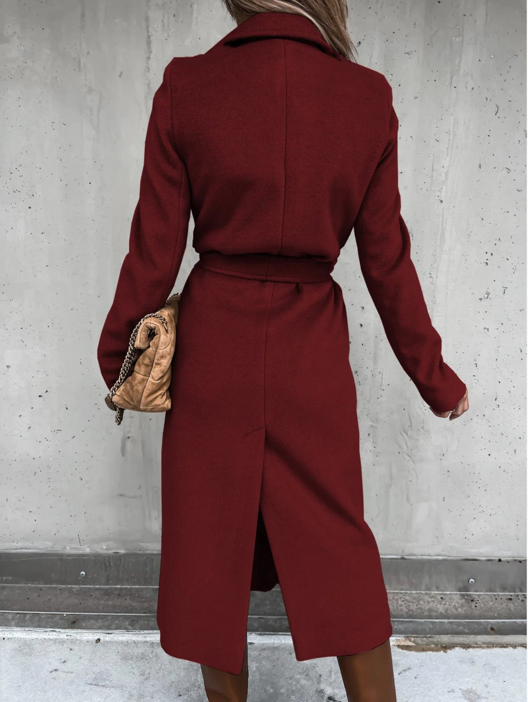 Drune | Stilvolle Wollmischung Damenjacke mit Gürtel
