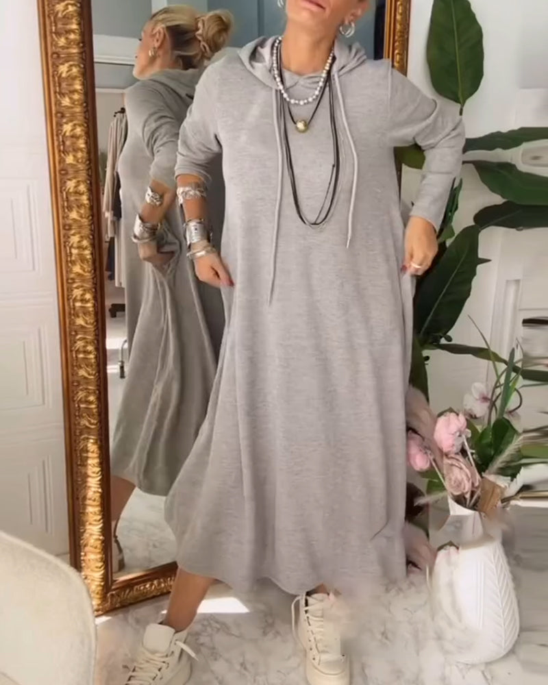 Drune | Kleid mit Kapuzentasche