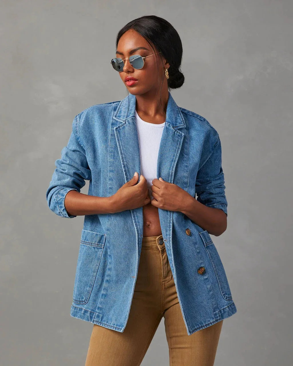 Drune | Jeans Blazerjacke für Damen