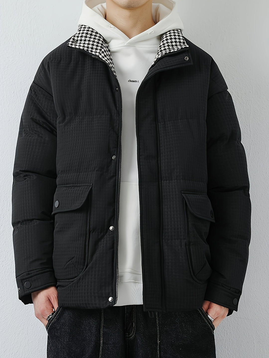 Drune | der lässige Daunenmantel mit Bandkragen und Steppung für Herren - Ideal für Herbst/Winter