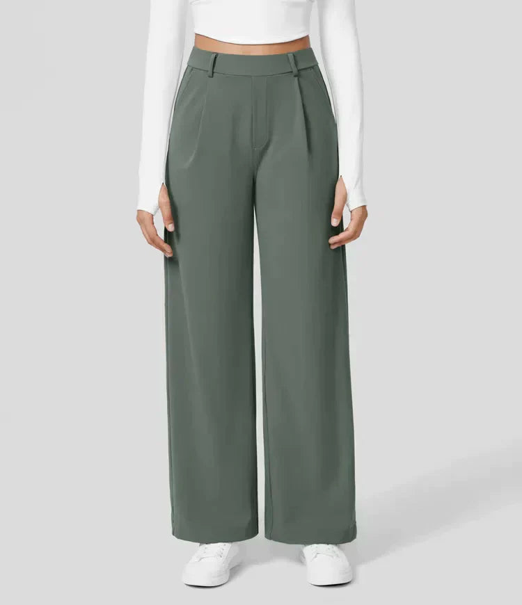 Drune | Damenhose mit weitem Bein - High Waist, Business & Casual geeignet