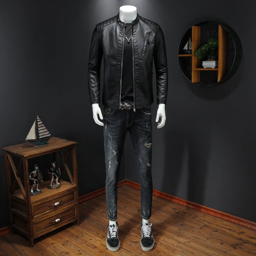 Drune | Premium Herren Biker Lederjacke